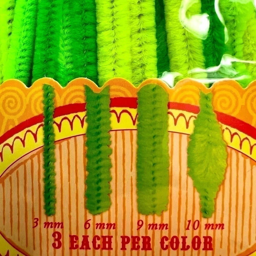 eeBoo Super, Extra Plush Chenille Stems | 108 Assorted Pieces